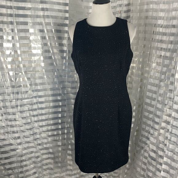David Warren Black Sequin Cocktail Dress - Picture 1 of 7